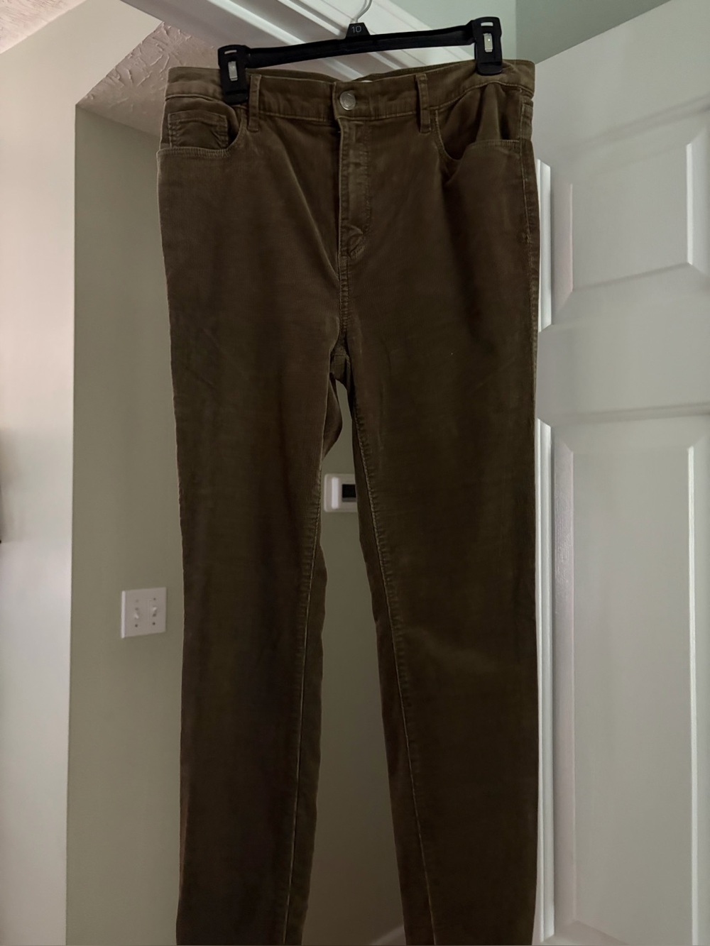 LOFT Olive Straight-Leg Corduroy Jeans